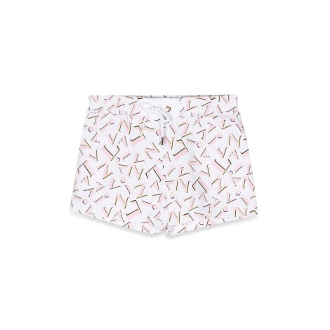 lanvin allover logo shorts