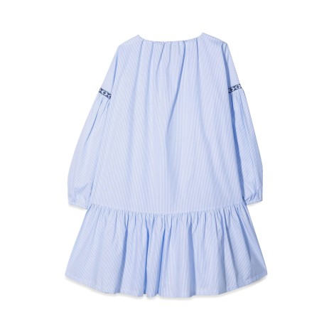 il gufo light blue m/long dress