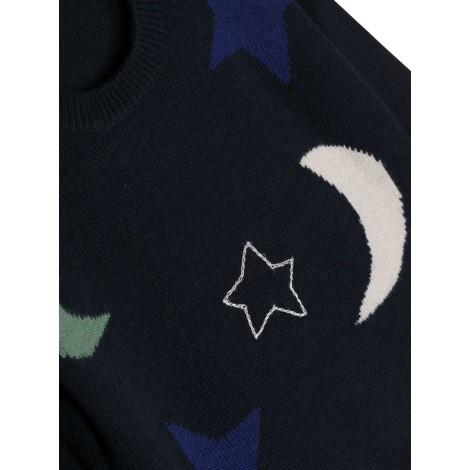 il gufo moon and stars choker pullover