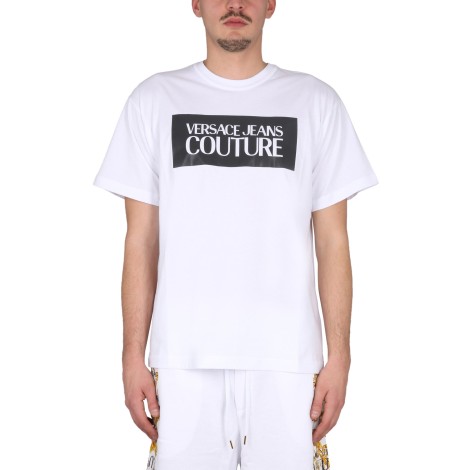 versace jeans couture square logo t-shirt