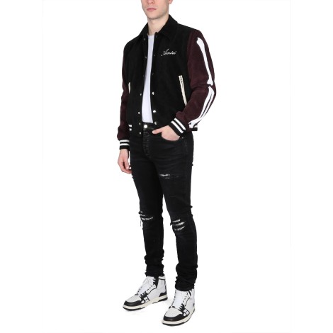 amiri bones varsity jacket