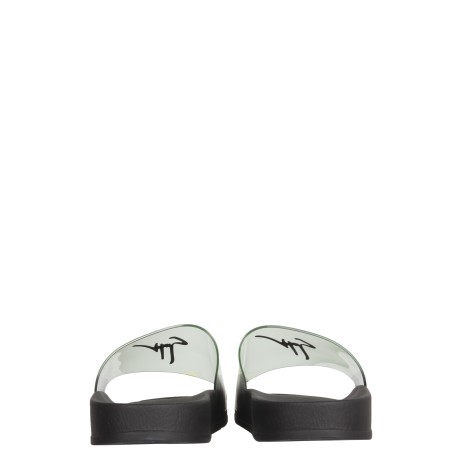 giuseppe zanotti slide sandals with logo