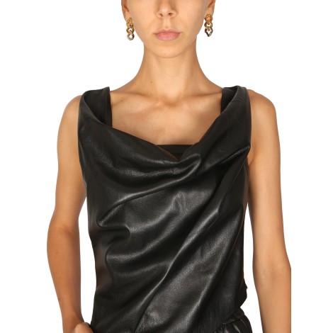 nanushka draped top petra