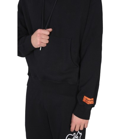 heron preston sweatshirt with logo patch