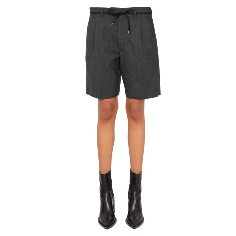 aspesi stretch flannel bermuda shorts