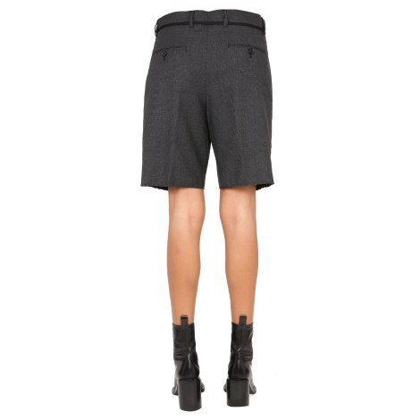 aspesi stretch flannel bermuda shorts