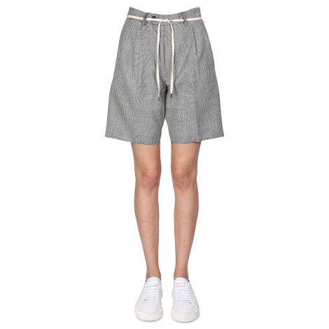 aspesi stretch flannel bermuda shorts