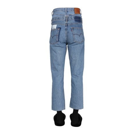 1/off double waist jeans