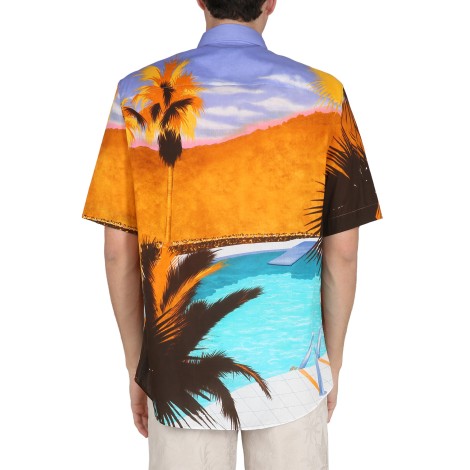 etro california print shirt