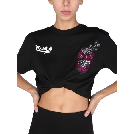 disclaimer t-shirt with crystal logo