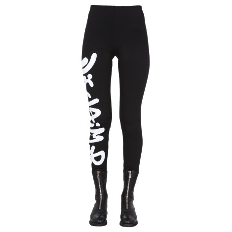 disclaimer leggings with logo print