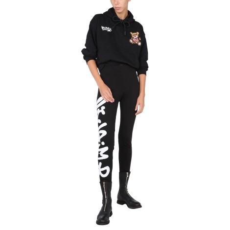 disclaimer leggings with logo print