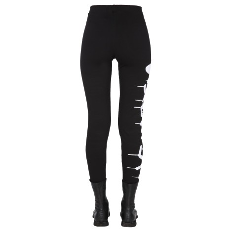 disclaimer leggings with logo print