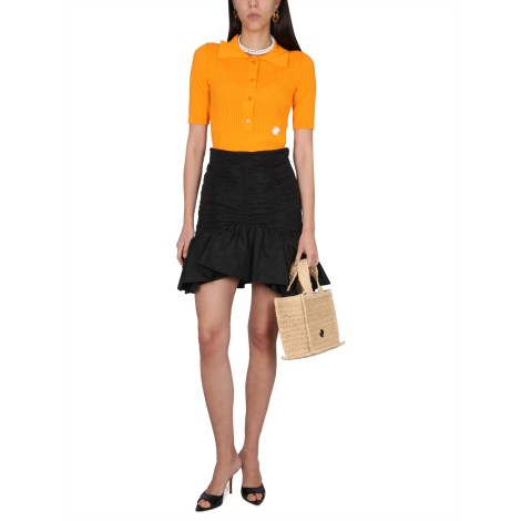 patou flounced mini skirt