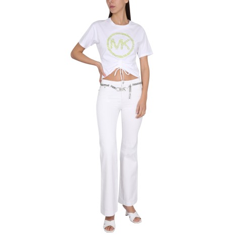 michael by michael kors logo print t-shirt