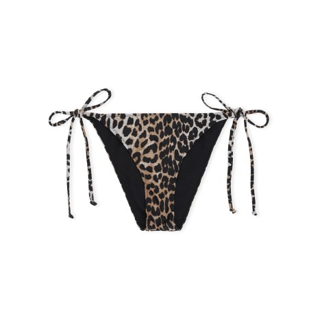 ganni animal print bikini briefs