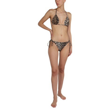 ganni animal print bikini briefs