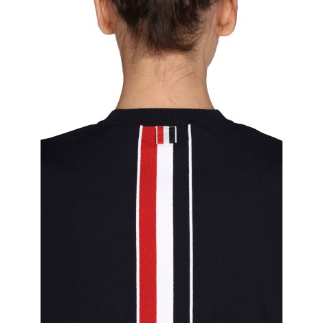 thom browne t-shirt with rwb inlay