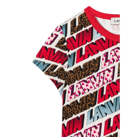 lanvin short sleeve allover logo t-shirt