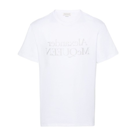 Alexander McQueen `Reflected Logo` Print T-Shirt