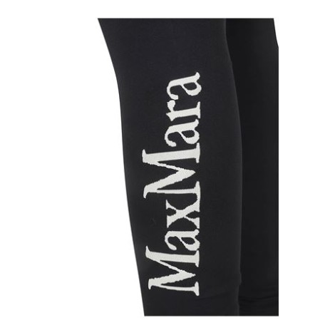 Leggings ELOGIO, di Max Mara'S, da donna, colore nero. Modello con vita elasticizzata realizzato in tessuto tecnico elasticizzato e dalla vestibilità aderente. Modello performante e molto comodo. 