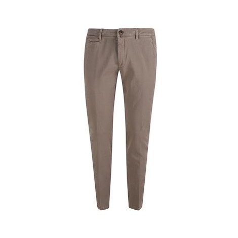 Pantalone Briglia da uomo color biscotto. Chino in bull tinto con finitura old . 