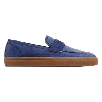 Silvano Sassetti St. Tropez Blue Suede Loafers - Silvano Sassetti