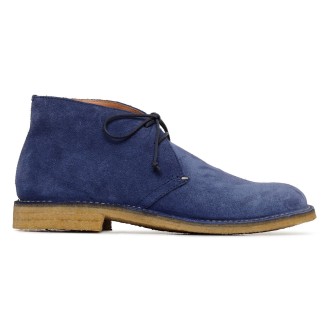 Silvano Sassetti Londra Blue Suede Ankle Boots - Silvano Sassetti