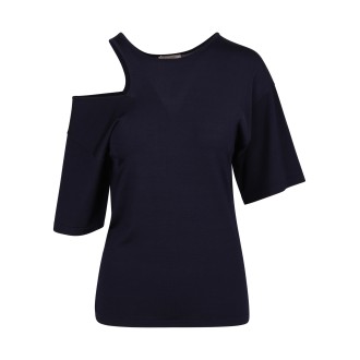 Nina Ricci Asymmetric Crewneck Blouse L