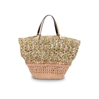 Gabriela Vlad 'Basket Rafia Crochet' Viscose Shopping Bag MED