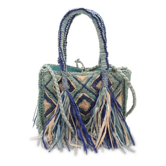 Made For A Woman 'Holy Small' Raffia Tote Bag PIC