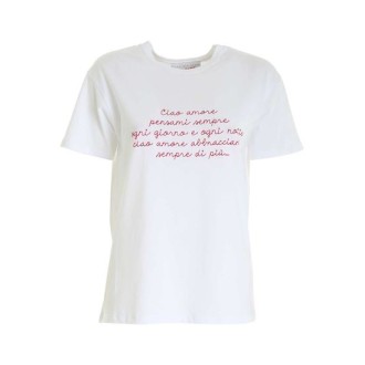 GIADA BENINCASA T-SHIRT CIAO AMORE PENSAMI SEMPRE IN BIANCO S2721TT1