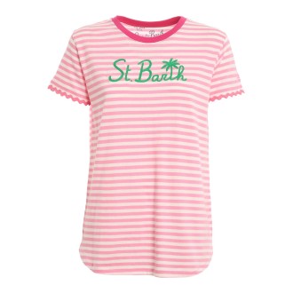 MC2 SAINT BARTH T-SHIRT A RIGHE ROSA DANA00361B