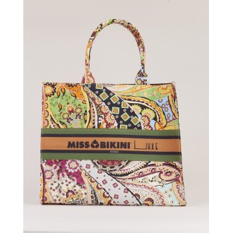 MISS BIKINI Borsa in canvas a fantasia Miss Bikini