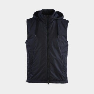 Gilet in tessuto tecnico blu