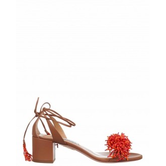 Aquazzura orange Panarea sandals 50