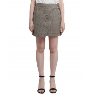 Wardrobe.NYC houndstooth wrap skirt