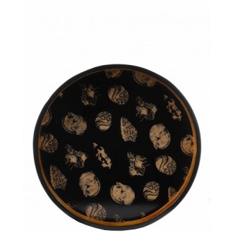 Sensi Studio black Conchitas de la isla round tray