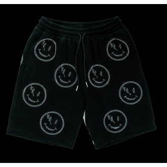 Black Smiley Shorts