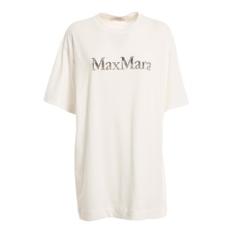 MAX MARA T-SHIRT KIRIN IN COTONE STRETCH BIANCA 39710426600001