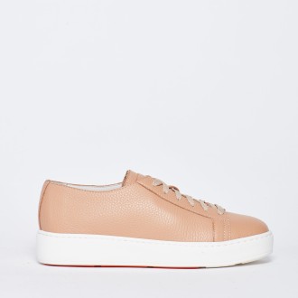 <p>Sneakers in pelle beige</p>