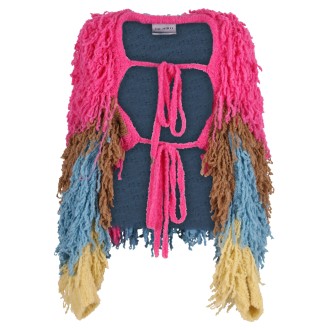 The Attico 'Bob' Multicolor Alpaca Cardigan 42