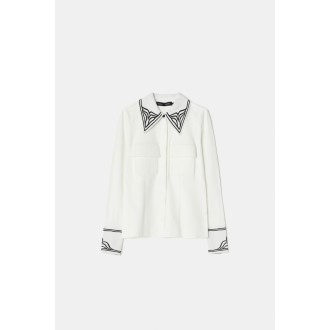 Proenza Schouler Cloque Jacquard Knit Shirt