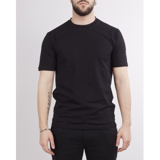 DANIELE ALESSANDRINI T-shirt basic con logo sulla spalla Daniele Alessandrini