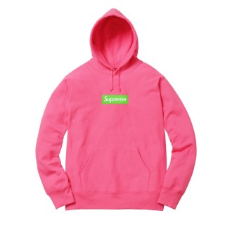 Supreme Box Logo Hooded Sweatshirt (FW17) Magenta