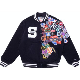 Supreme New Era MLB Varsity Jacket Navy