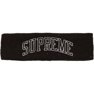 Supreme New Era Sequin Arc Logo Headband Black