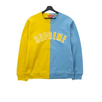 Supreme Split Crewneck Sweatshirt Mustard