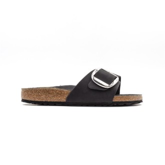 Ciabatta Donna BUCKLE BLACK BIRKENSTOCK Pelle