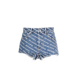 ALEXANDER WANG Shorts denim con logo